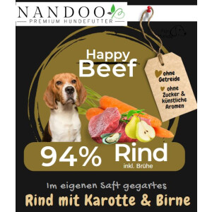 NANDOO Happy Beef - Rind mit Karotte &amp; Birne 400g