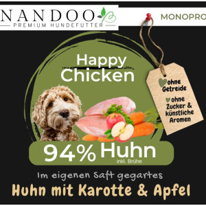 NANDOO Happy Chicken - Huhn mit Karotte &amp; Apfel 400g