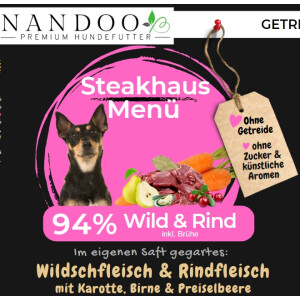 NANDOO Steakhaus Menü – Wild & Rind 400g