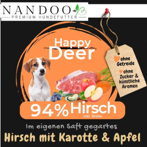 NANDOO Happy Deer - Hirsch mit Karotte &amp; Apfel 800g