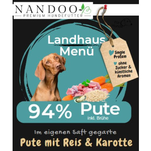NANDOO Landhaus Menü – Pute mit Reis, Karotte...