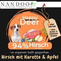 NANDOO Happy Deer - Hirsch mit Karotte & Apfel 400g